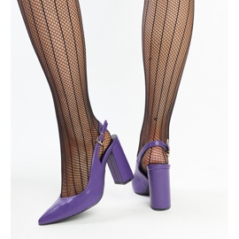 Zapatos de tacón abiertos Wechsler morados violeta 4