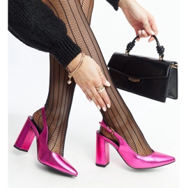 Zapatos de tacón abiertos Wechsler rosa 1