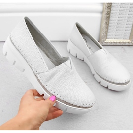 Zapatos de cuña slip-on mujer en piel, blanco Filippo DP6161 1