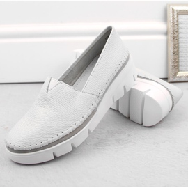 Zapatos de cuña slip-on mujer en piel, blanco Filippo DP6161 5