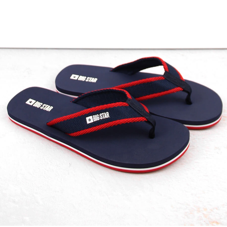 Chanclas de hombre azul marino Big Star NN174623 1