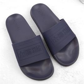 Chanclas playa piscina hombre azul marino Big Star NN174652 3