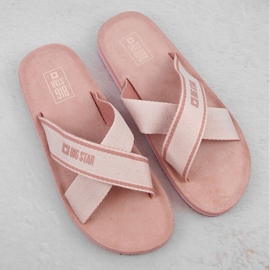 Chanclas playa piscina mujer rosa Big Star NN274A058 rosado 5