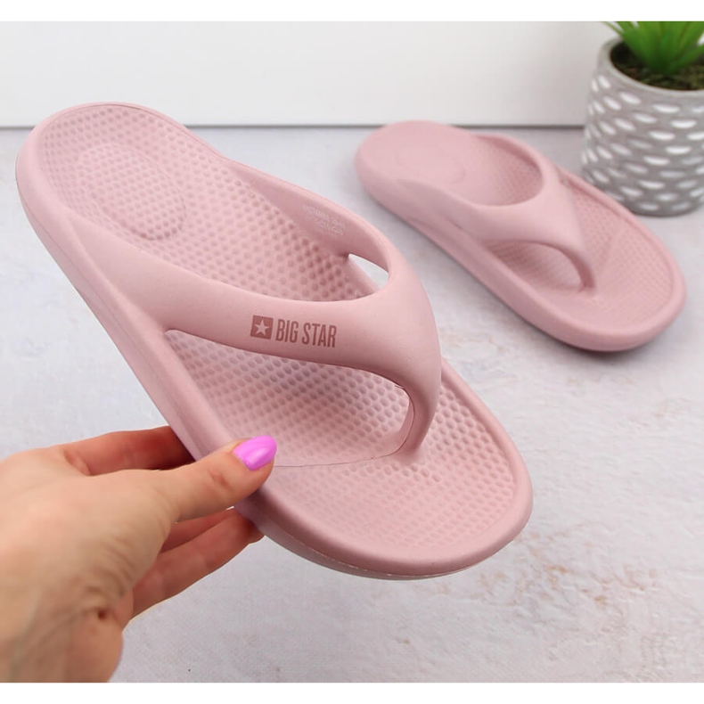 Chanclas mujer rosa Big Star NN274A650 rosado 1