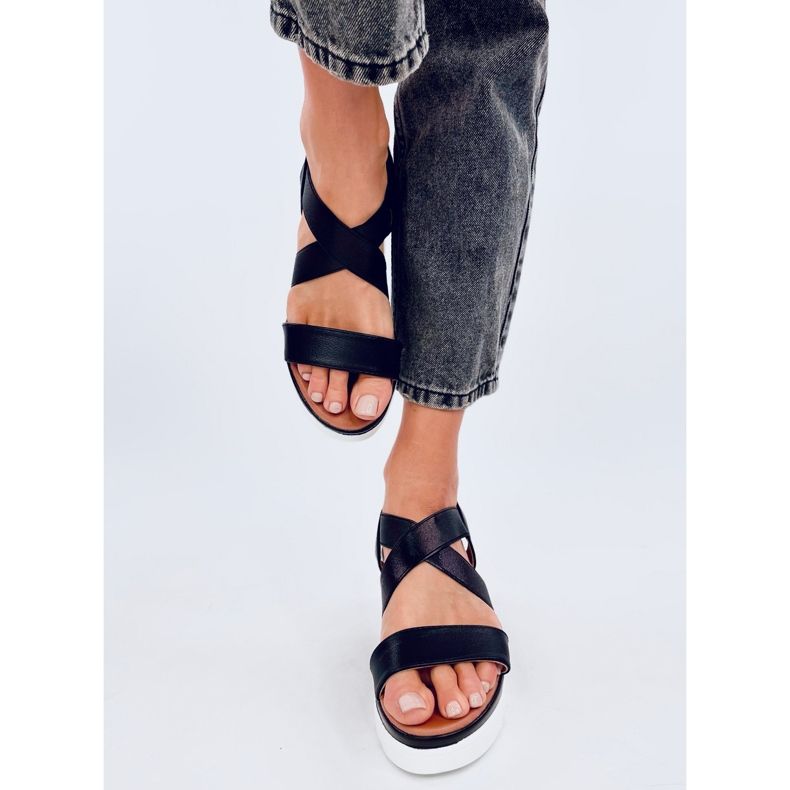 Sandalias cuña Caden negras negro 1 Sandalias cuña Caden negras negro 1