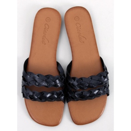 Pantuflas de mujer color negro esmeril 1