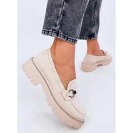 Sheady Mocasines suela alta ante beige 4