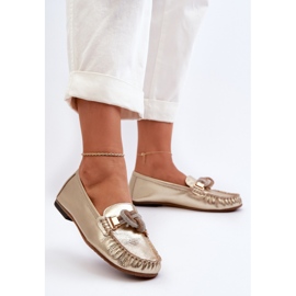 Mocasines Mujer Piel Con Adorno Laura Messi 2761 Dorado 3