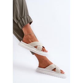 Chanclas de Mujer con Plataforma Decorada Blanco Niraela 7