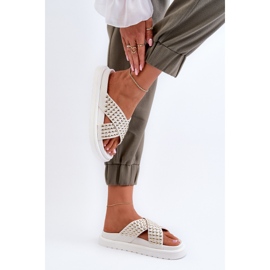 Chanclas de Mujer con Plataforma Decorada Blanco Niraela 6