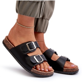 Chanclas de Mujer Con Hebillas Negro Oliena 9
