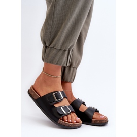 Chanclas de Mujer Con Hebillas Negro Oliena 2