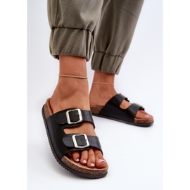 Chanclas de Mujer Con Hebillas Negro Oliena 3