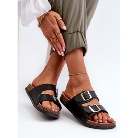 Chanclas de Mujer Con Hebillas Negro Oliena 8
