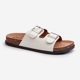 Chanclas De Mujer Con Hebillas, Blanco 3