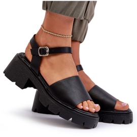 Sandalias de mujer con tacón grueso Negro Dottiassa 10