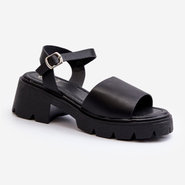 Sandalias de mujer con tacón grueso Negro Dottiassa 2