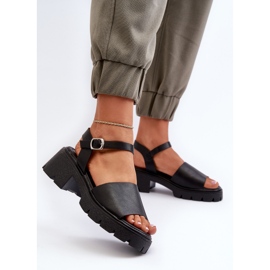 Sandalias de mujer con tacón grueso Negro Dottiassa 4
