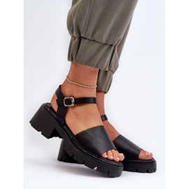 Sandalias de mujer con tacón grueso Negro Dottiassa 3