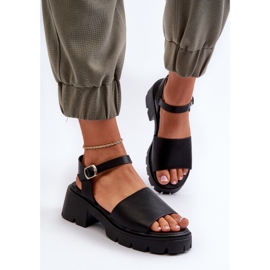 Sandalias de mujer con tacón grueso Negro Dottiassa 5