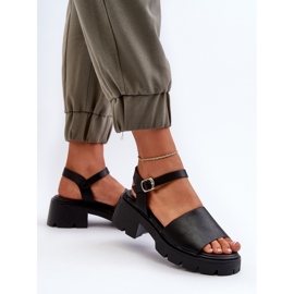 Sandalias de mujer con tacón grueso Negro Dottiassa 6