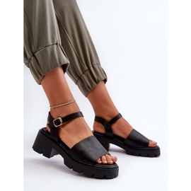 Sandalias de mujer con tacón grueso Negro Dottiassa 9