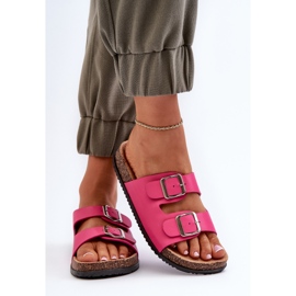 Chanclas de Mujer Con Hebillas Fucsia Oliena rosado 7