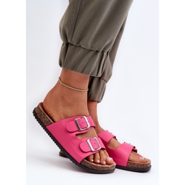Chanclas de Mujer Con Hebillas Fucsia Oliena rosado 3