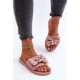 Chanclas de Mujer con Lazo, Rosa Arsicada rosado 4