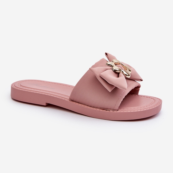Chanclas de Mujer con Lazo, Rosa Arsicada 1