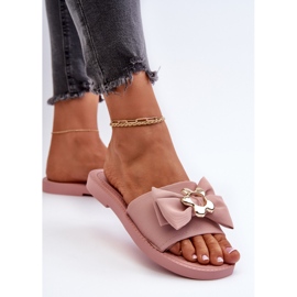 Chanclas de Mujer con Lazo, Rosa Arsicada rosado 5