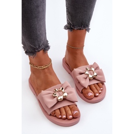 Chanclas de Mujer con Lazo, Rosa Arsicada rosado 6
