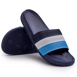 Chanclas Clásicas De Hombre Con Tiras, Azul Marino Sylri 6