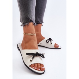 Chanclas Mujer Piel Ecológica Big Star NN274067 Blanco 3