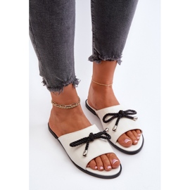 Chanclas Mujer Piel Ecológica Big Star NN274067 Blanco 5