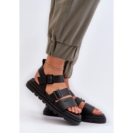 Sandalias Mujer Piel Ecológica Big Star NN274065 Negro 2