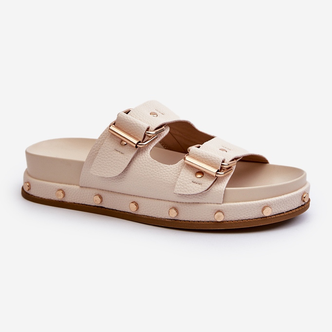 Chanclas de Mujer con Plataforma Big Star NN274083 Beige 2