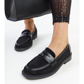 Mocasines Floretta de ante negro 2