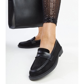 Mocasines Floretta de ante negro 3