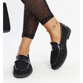 Mocasines Floretta de ante negro 4