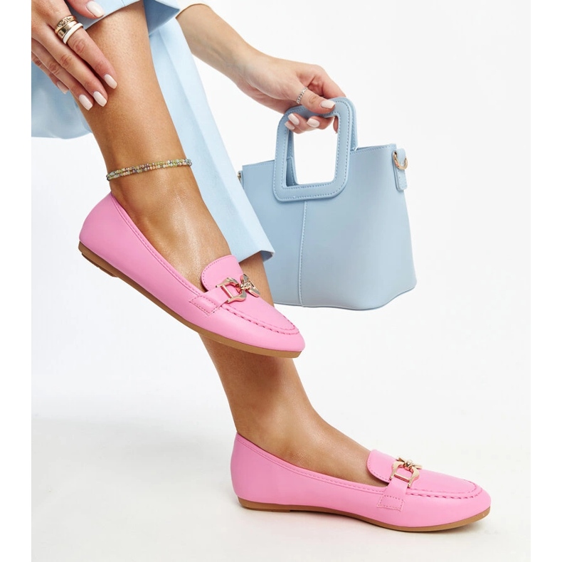 Mocasines rosa oscuro con hebilla Najla 1