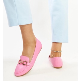 Mocasines rosa oscuro con hebilla Najla rosado 4