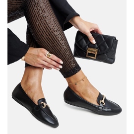 Mocasines negros con hebilla decorativa, Paddy 4