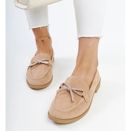 Mocasines beige con lazo decorativo de Endike 2