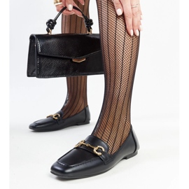 Mocasines negros con hebilla Areebah 2