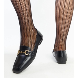 Mocasines negros con hebilla Areebah 3