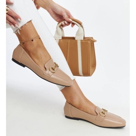 Mocasines beige con hebilla Areebah 1