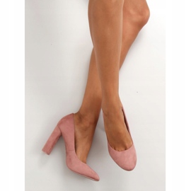 Zapatos de salón en poste ovalado le027p Rosa 2