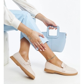 Mocasines Nawrah clásicos beige claro 1