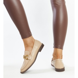 Mocasines beige con hebilla Lea 3
